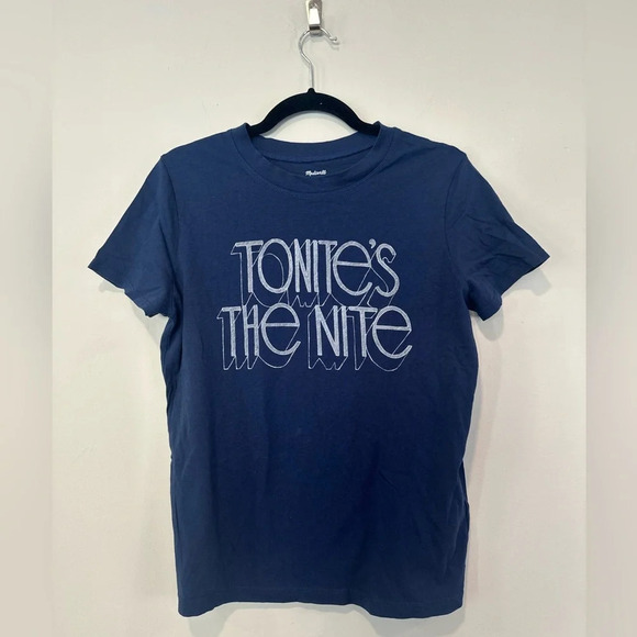 Madewell Tonite's The Nite Softfade Cotton Crewneck Relaxed Tee size Small 1041 - Picture 2 of 9